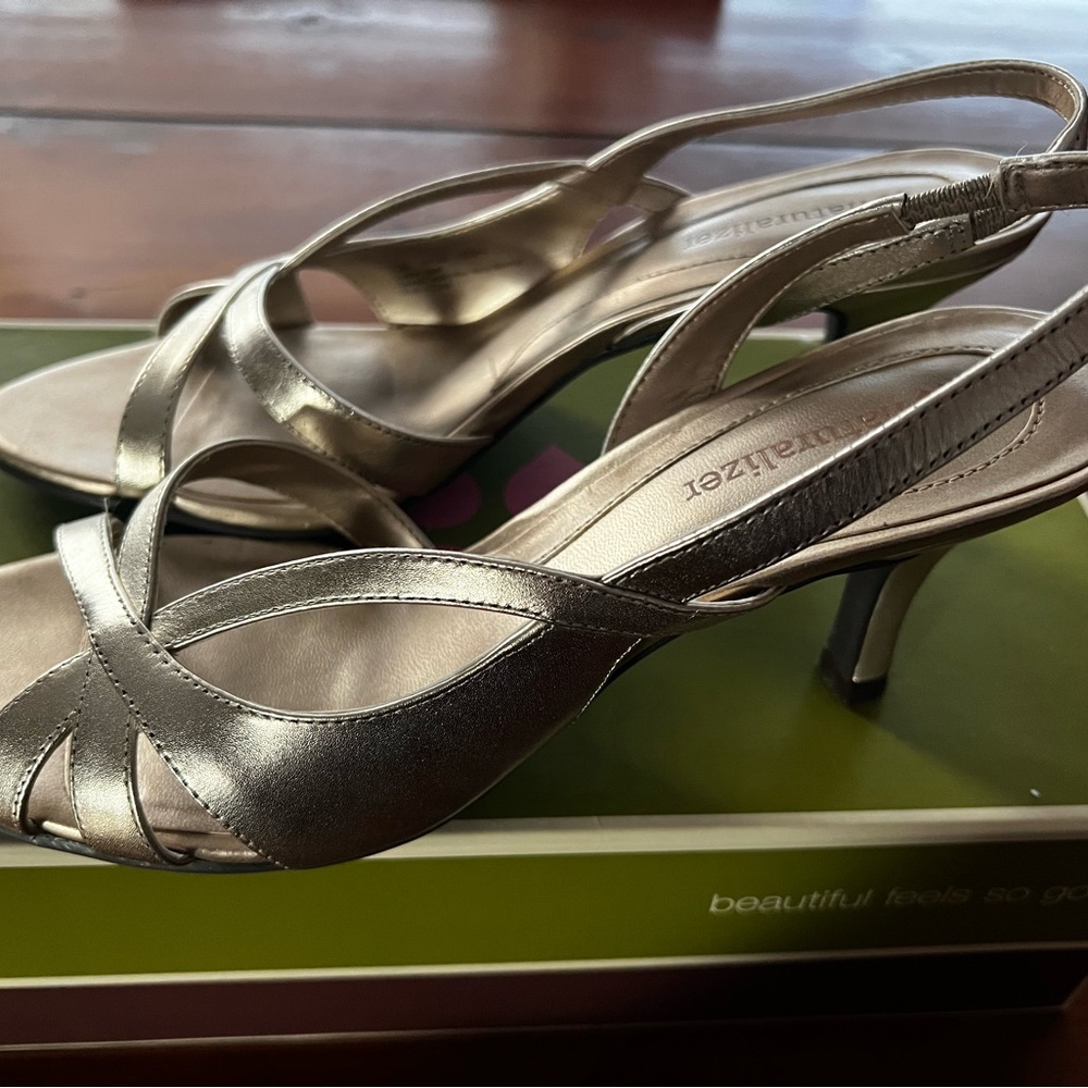 Naturalizer Metallic Strappy Heels